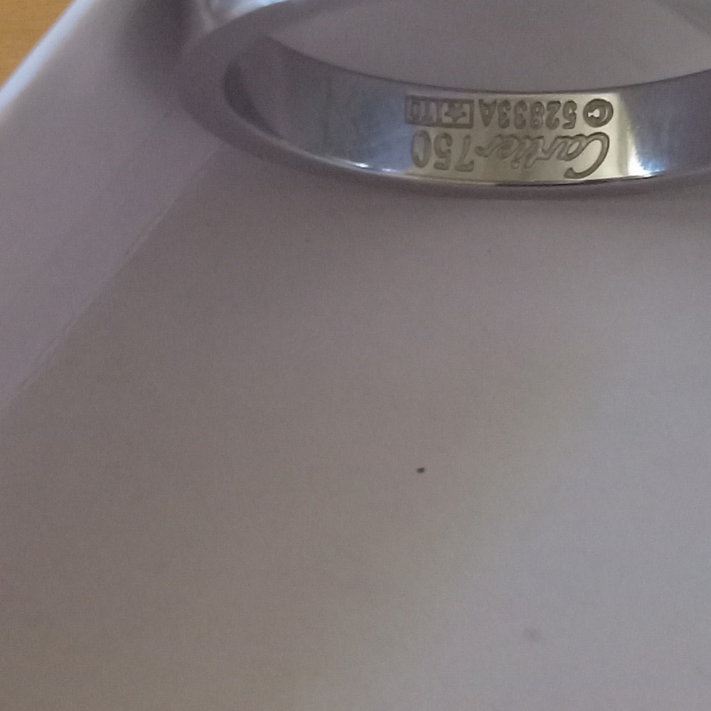 Cartier 18k white gold ring sz 11